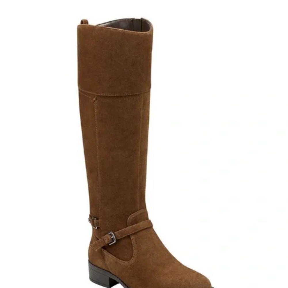 EUC Knee High Brown/Cognac Suede Boots by Easy Spirit 9 Wide & SoooComfortable!